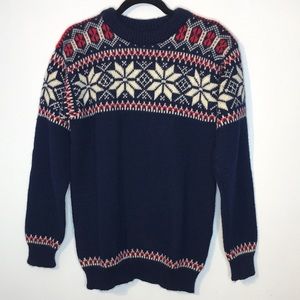 Dale of Norway pure wool chunky fair isle sweater